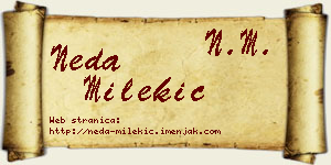 Neda Milekić vizit kartica
